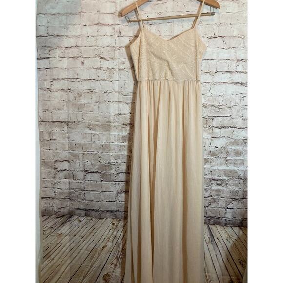 Soieblu Maxi Dress Women Small Chiffon Coquette Beaded Flowy Party Evening Flowy - Picture 1 of 14